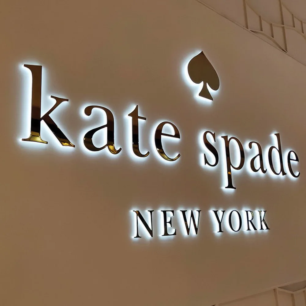 High quality led sign acrylic backlit cut letter sign with vocuum coating surface customized for shop/wedding