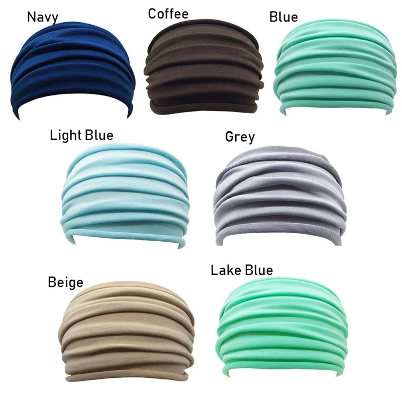 

1Piece Of Solid Color Folding Yoga Headband Non-slip Elastic Stretch Hairband Headband Running Headband Wide Sports Accessories