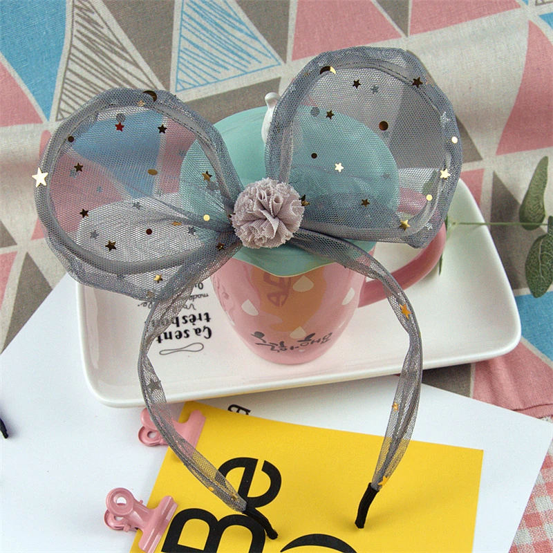 Рождественская повязка на голову с ушками Микки и Минни ободок для дня рождения