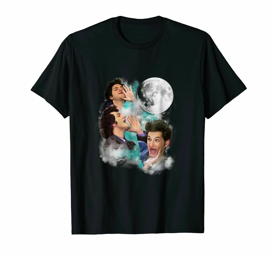 Новая Черная футболка с тремя джинсами и луной американский размер S M L XL 2XL 3XL Ha1