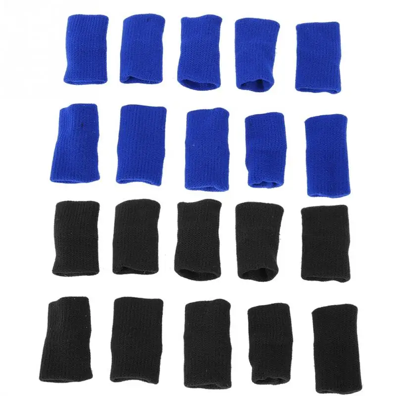 10 шт. Эластичный гибкий рукав для пальцев защита Спортивная помощь бандаж