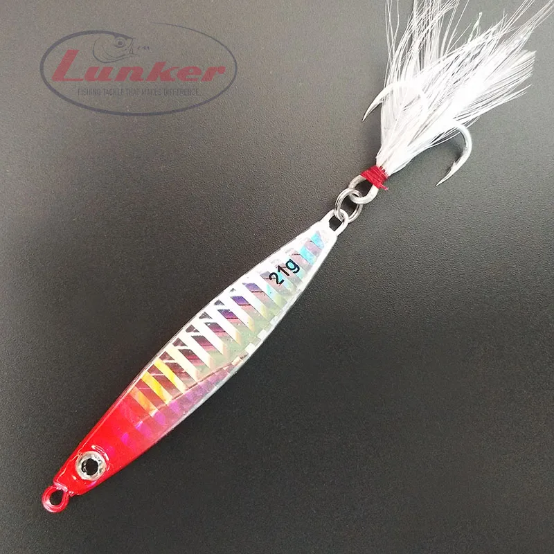 Металлический морской джиг Lunker 7 г 10 14 17 21 30 микро джиггинг длинная блесна для