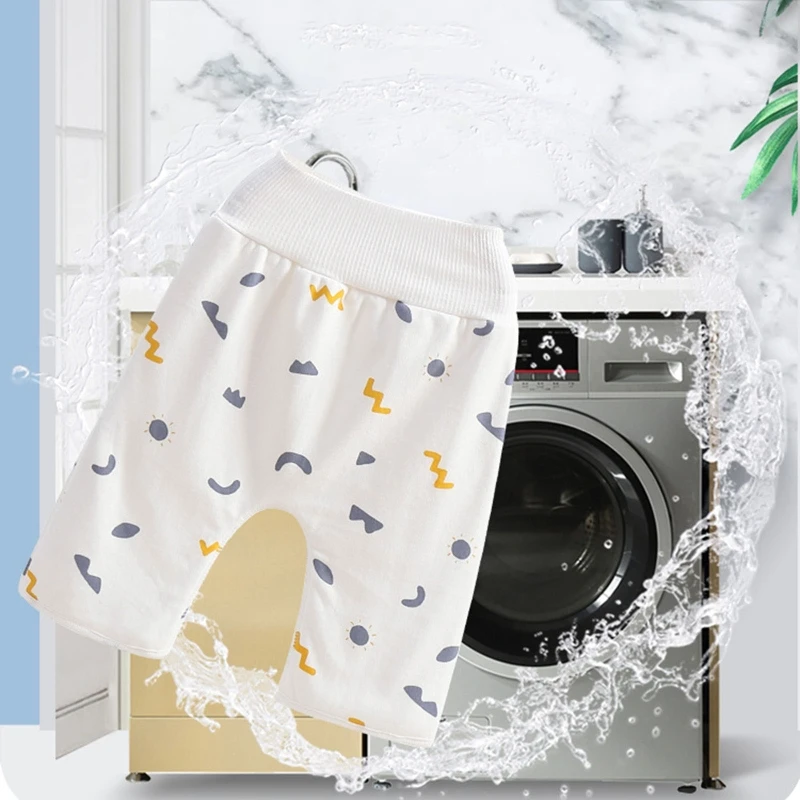 

2 in 1 Comfy Children Baby Diaper Skirt Shorts Pure Cotton Anti Bed-wetting Waterproof Absorbent Washable Training Nappy Pants