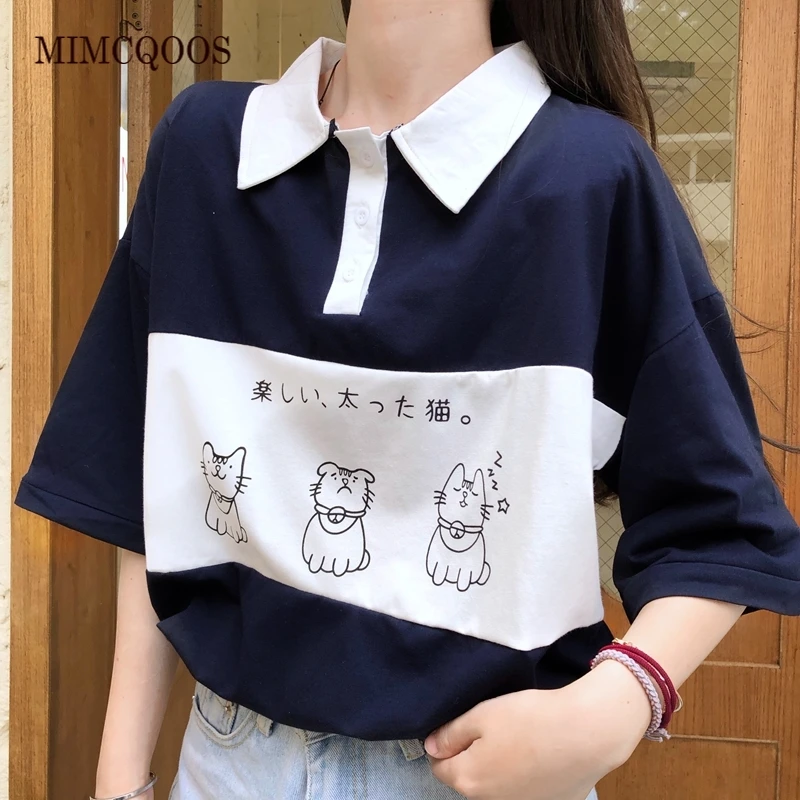 Женская рубашка в консервативном стиле 2021 летние Цветные Лоскутные футболки с