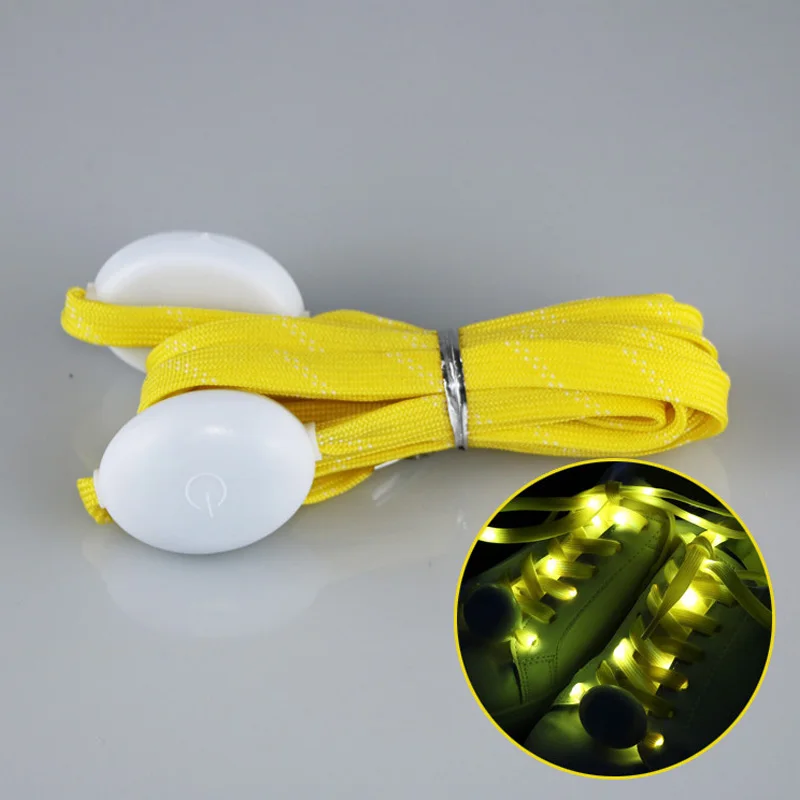 2021 Hot LED Flash Luminous Light Up Glow Strap Shoelace Shoe Laces Party Disco Decor Shoelace Athletic Sport Flat Shoe Laces
