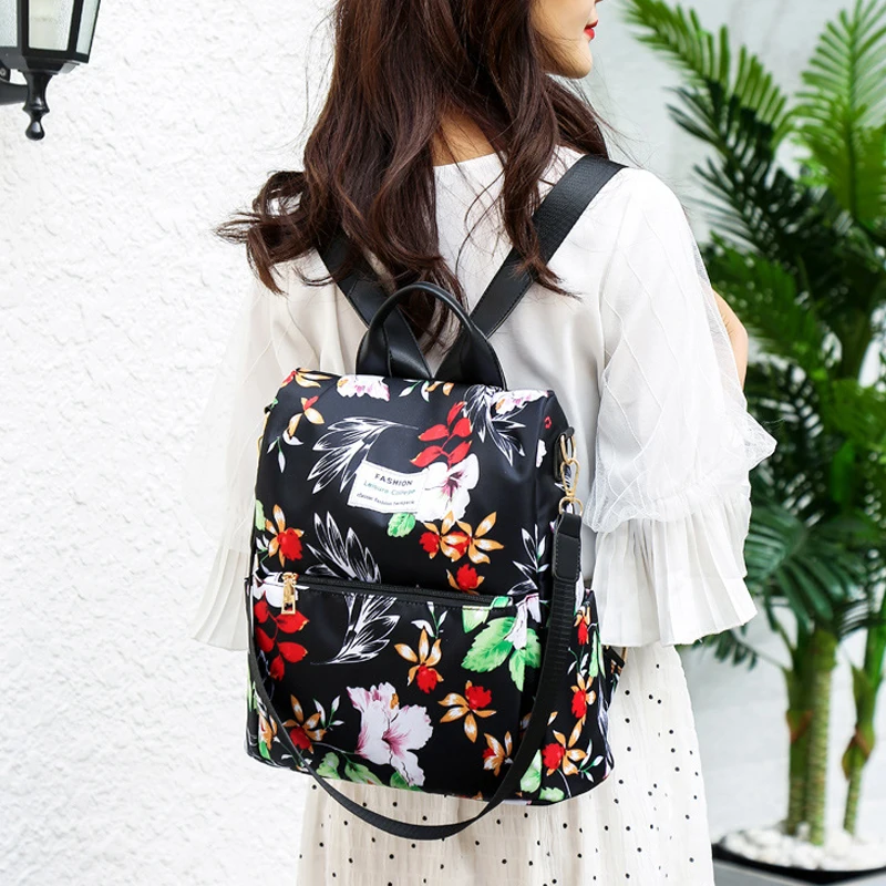 

Student Schoolbag Junior High School Students Large Capacity Anti-theft Backpack Korean Printing Girl Backpack Campus New 2020