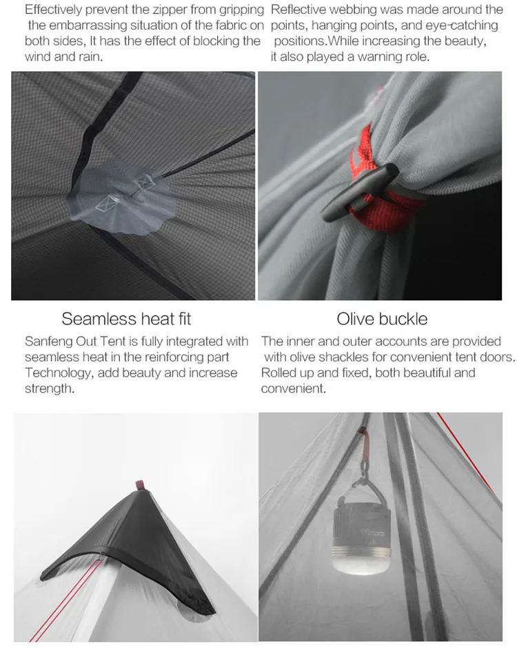 LanShan 1 3F UL GEAR 1 Person Oudoor Сверхлегкая палатка для кемпинга Одноместный человек 3 сезона профессиональная 15D Silnylon Бесшумная палатка