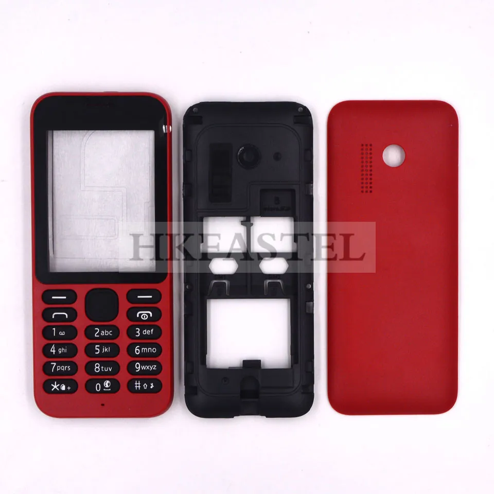 HKFASTEL высококачественный корпус клавиатуры для Nokia 215 Dual SIM Полный Мобильный телефон чехол с клавиатурой