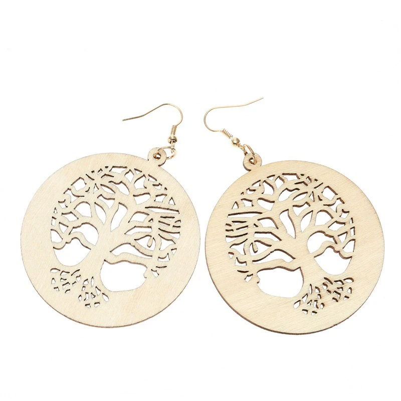 YULUCH Этнические женские большие серьги Модные ювелирные изделия поп пустое