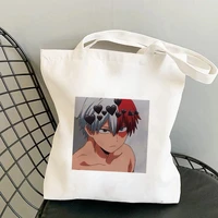 manga shopper shopping bags anime my hero academia eco daily use foldable handbag large capacity tote bag harajuku shoulder bags
