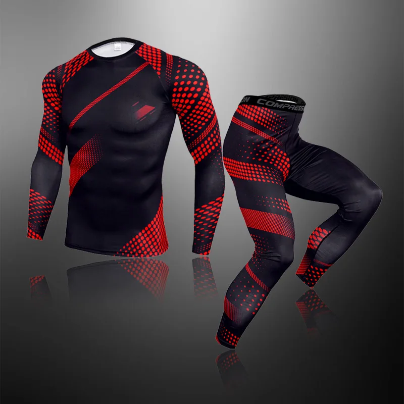 

Men's Compression Clothing, Gym Cycling Running Climbing Training Quick-Drying Bodybuilding Tight-Fitting Sports Suit For Men
