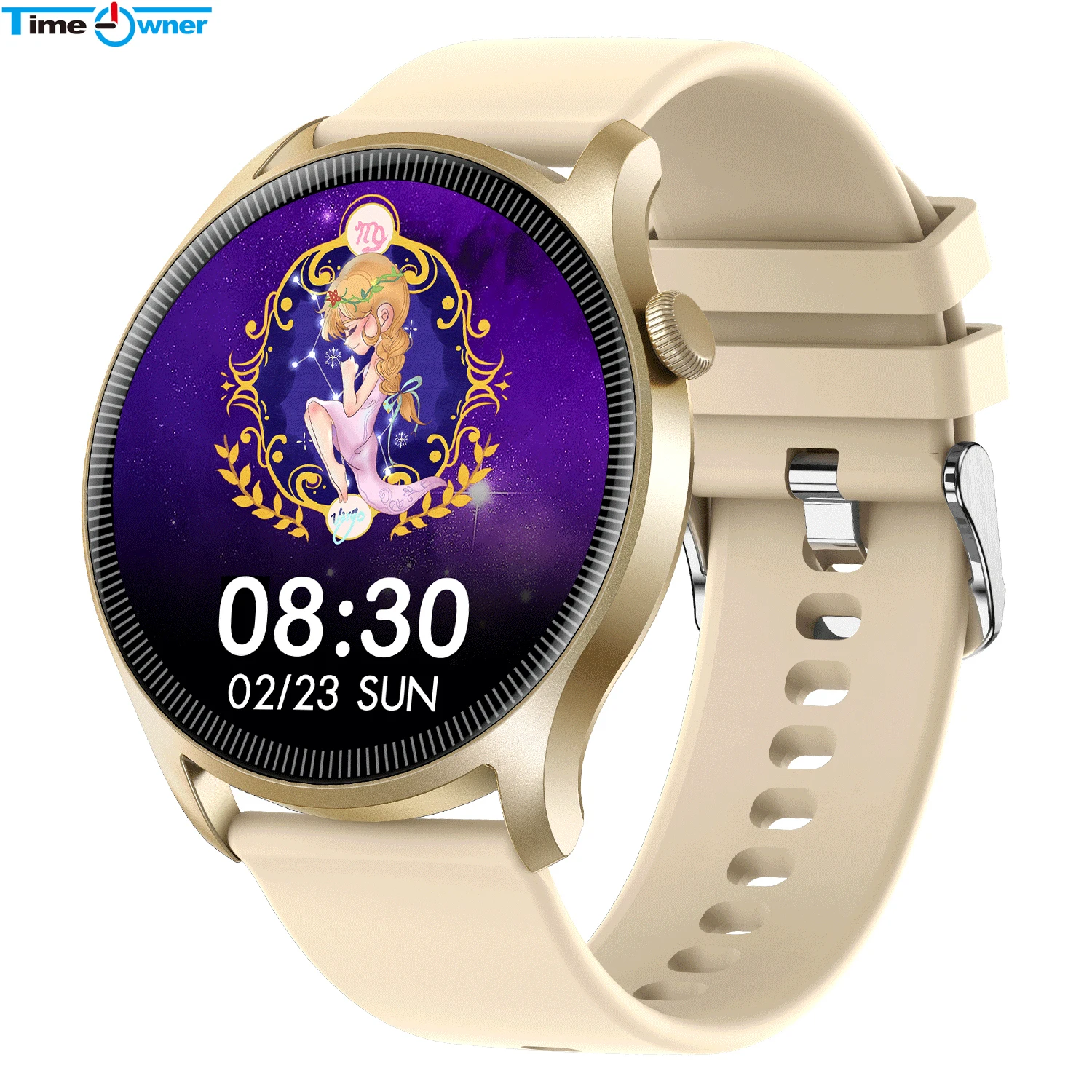 

Смарт-часы TimeOwner T6 с Bluetooth, мужские и женские водонепроницаемые часы с будильником и фитнес-трекером