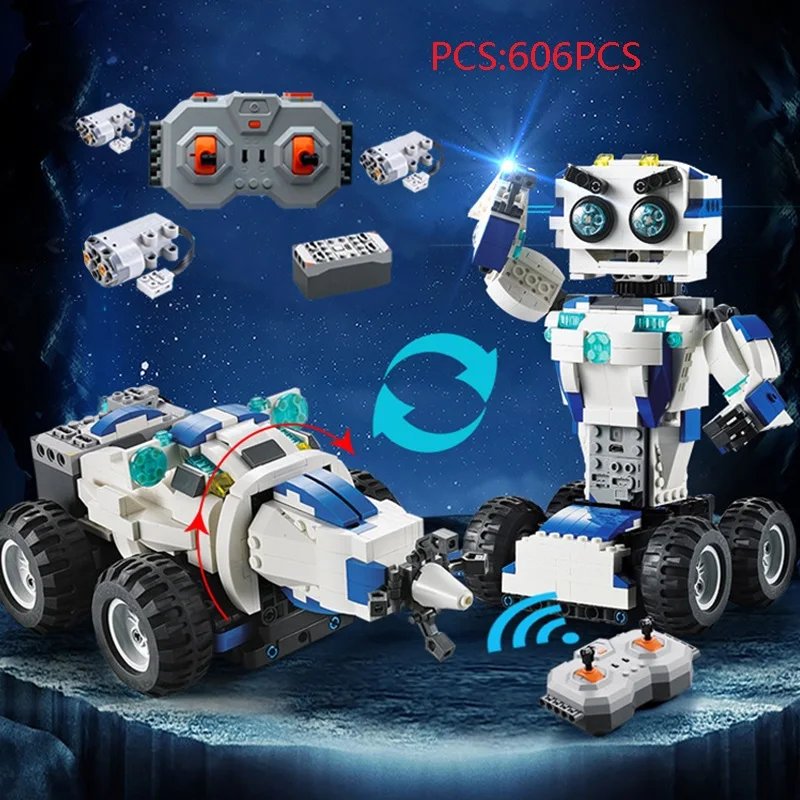 

Electronic Robot Series Building Blocks Remote Control Deformation Robot Bricks Educational Toys For Children Birthday Gifts