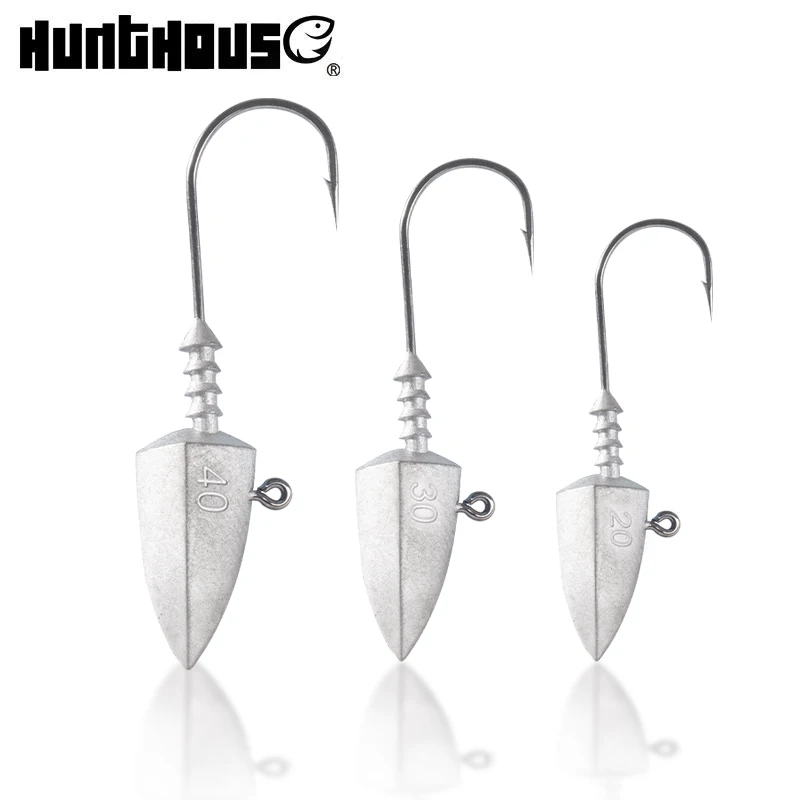 Hunthouse 3 шт./лот ловля джиг головки крюк 5g 10g 1 20 г 30 40 для Мягкая приманка морской