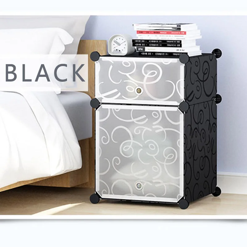 Простая прикроватная тумбочка специальный пластиковый шкафчик для хранения