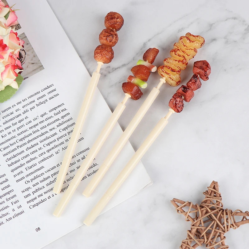new Creative Ball Point Pen 0.7mm Meat Skewers Signature Primary School Supplies Cute Stationery 1 Pcs |