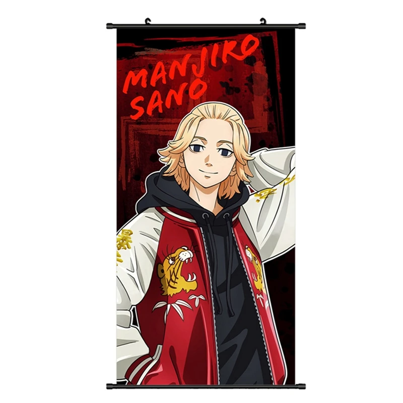 Аниме Токийский Мстители Sano Manjirou Takemichi Hanagaki Tetta Kisaki настенный свиток постер