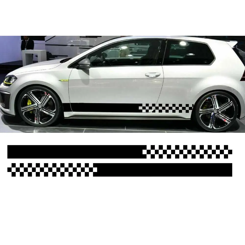 

2pcs Decal sticker Stripes kit For Volkswagen Golf Mk4 Mk5 Mk6 Mk7 Gti R32 lowering