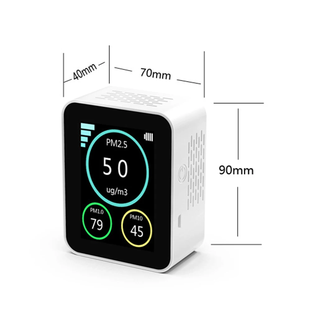 

Portable Air Quality Monitor USB Powered Testing Tool Equipment PM1.0 PM10 PM2.5 Haze Particle Tester Detector Home Office Car