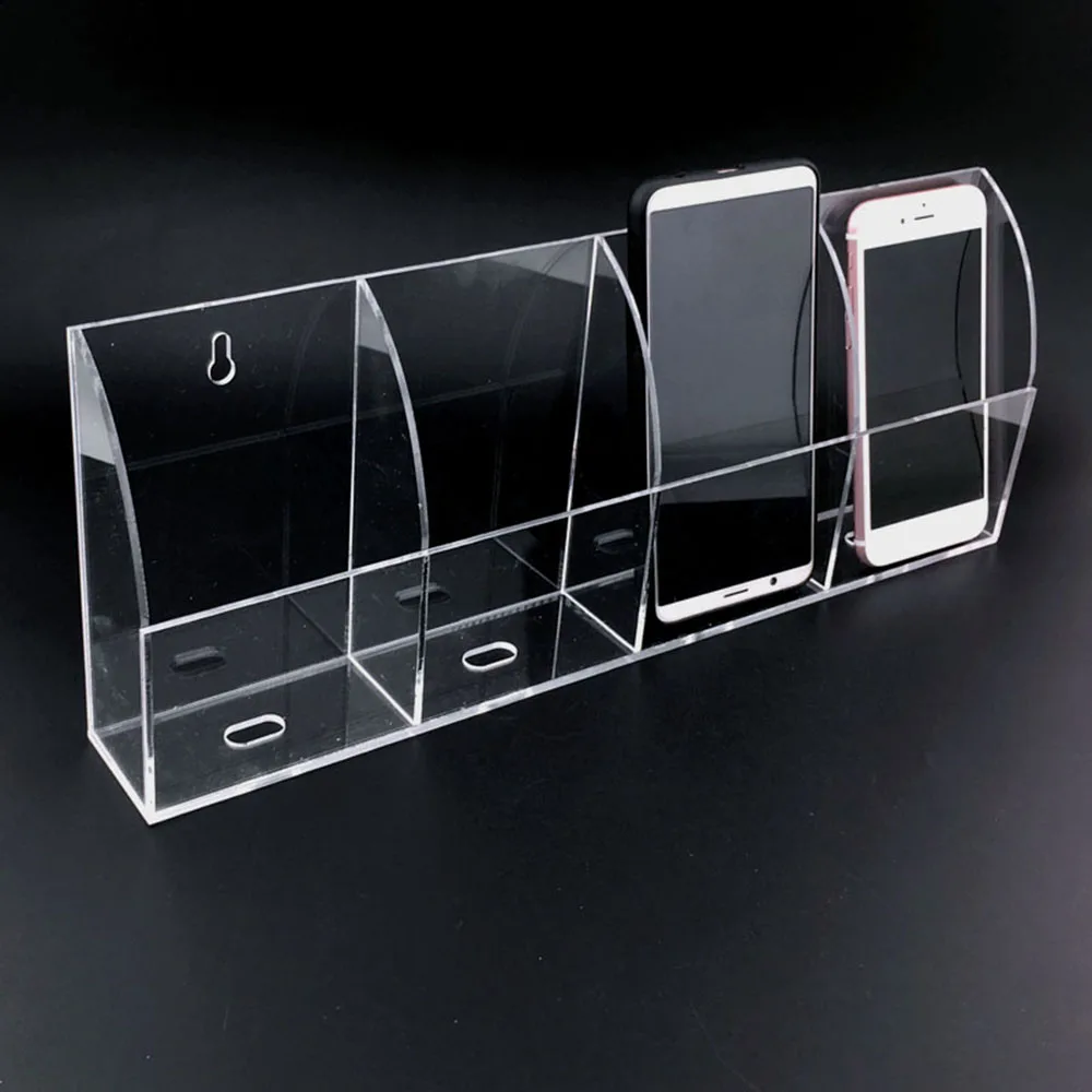Рамки Прозрачный акриловый пульт дистанционного управления Органайзер коробка для хранения держатель Чехол настенное крепление мобильного телефона ТВ держатель для кондиционера воздуха