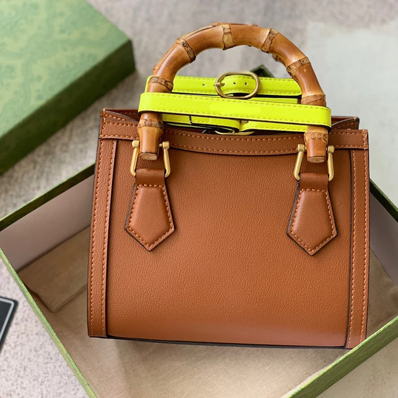 

Original luxury Diana bamboo bag women's Leather Classic large capacity Luxury Design Tote Bag elegant and noble handbag