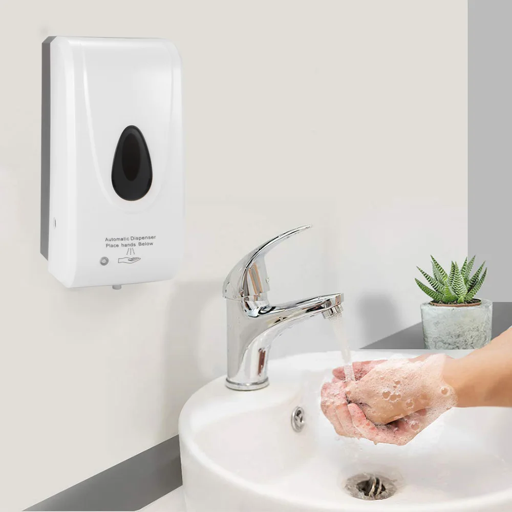 

1000ml Automatic Soap Dispenser Wall-Mounted Hand Disinfection Machine Contact-Free Automatic Soap Container Contact-Free