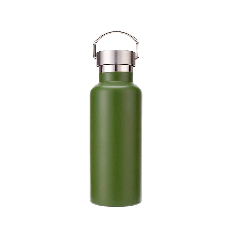 Army green Логотип на заказ 304 нержавеющая сталь двойная стенка термос колба портативный Кофе Чай Молоко вакуумная колба бутылки для воды - Цвет: Army green