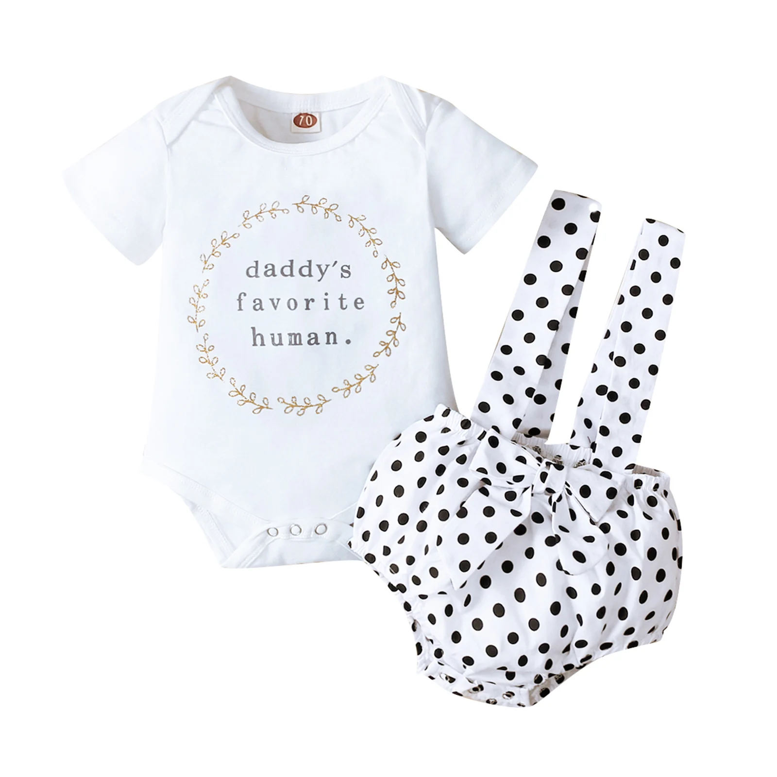 Летний костюм для малышей 2 шт. комбинезон с коротким рукавом и круглым вырезом