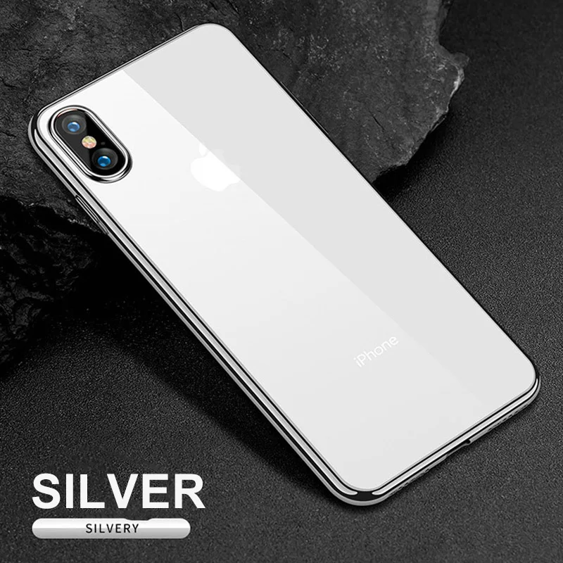 Роскошное Гальванопокрытие, хромированный Прозрачный чехол для iPhone XS MAX XR 8 7 6s 6 Plus 5S SE, прозрачный позолоченный чехол