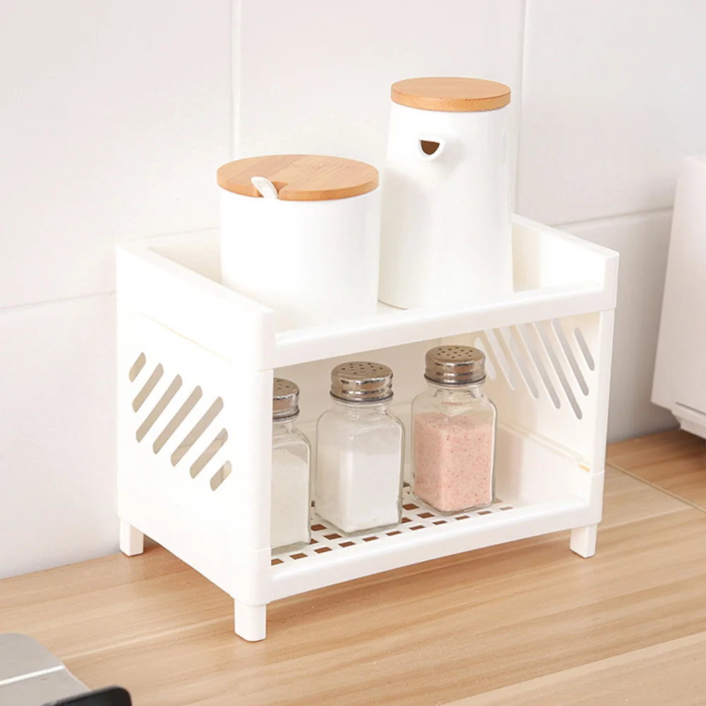 

2/3 Layer Storage Rack Desktop Organizer Shelf Desk Accessories for Office School Bedroom Bathroom Kitchen Snack Storage Holder