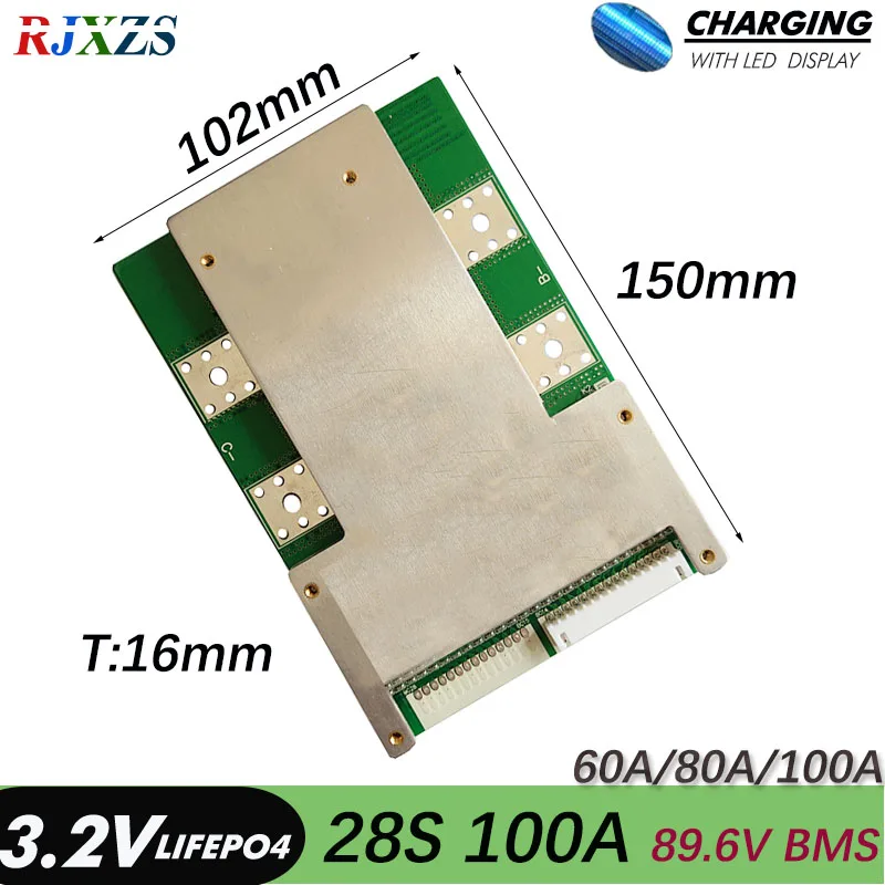 BMS 28S 100A LiFePO4 80A/60A 3 2 V PCM для электромобилей