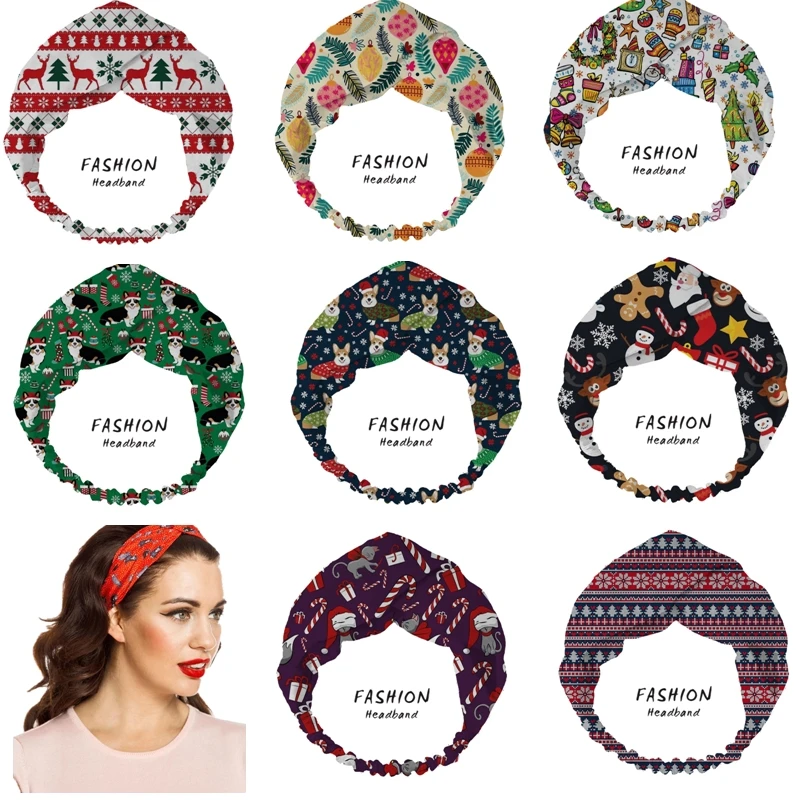 Рождественский подарок богемные эластичные повязки для волос женские на голову
