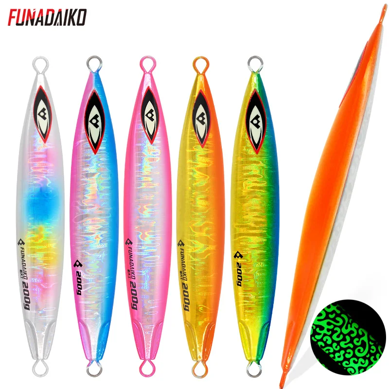 

FUNADAIKO Artificial Bait Metal lure Jigging Lure Fish Lure Bait Slow Fall Jig Fishing Jig 150g 200g 300g 400g Bait Lure Jig