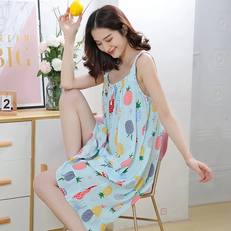 Ночная рубашка женская хлопок цвет в ассортименте S M L XL XXL 1 шт|Ночные сорочки и