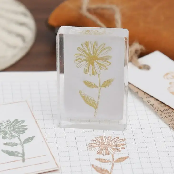 Новая Луна Звезда цветок штамп DIY акриловая Резина печать канцелярские товары