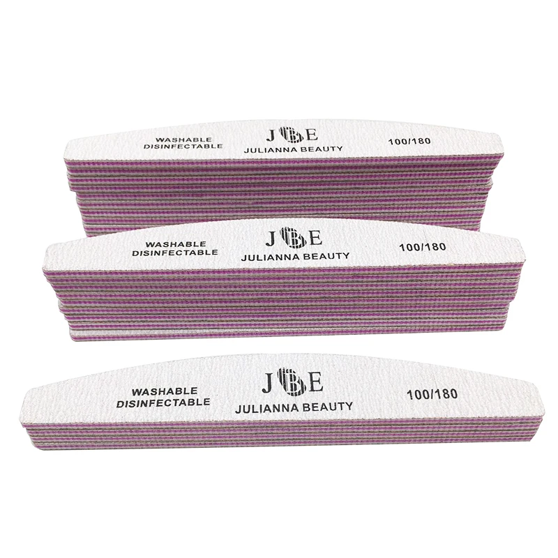 25pcs Nail File Professional Sanding Buffer Block 100/180 Sandpaper Pedicure Manicure UV Gel Buffing Polish Beauty Tools Files | Красота и