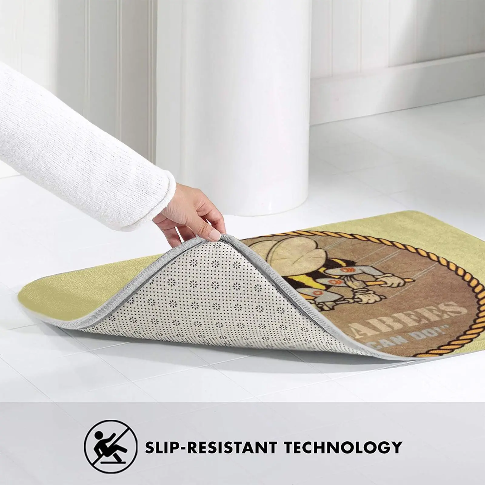 Нашивной коврик Seabees Ww2 нескользящий напольные коврики для спальни нашивка с