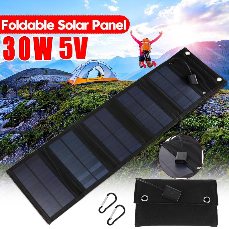18w 30w 5v dobravel painel solar saco placa de carregamento portatil sun power bank