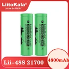 Литий-ионный аккумулятор LiitoKala Lii-48S, перезаряжаемые батареи 3,7 в, 21700, 4800 мАч, 9 а, с уровнем тока 2C, 1-4 шт.