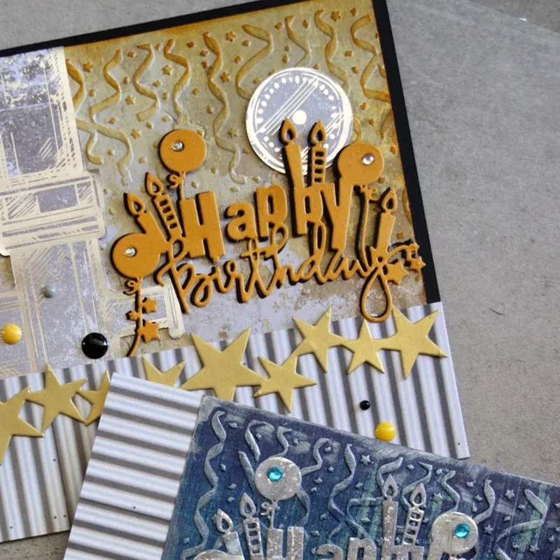 

Metal Cutting Dies Stencil Happy Birthday Candle Frame Background Die Cut Scrapbooking Stamp Craft Christmas Wedding Card DIY