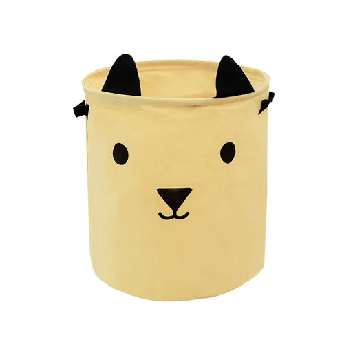 A - Yellow Хлопковые корзины для хранения с героями мультфильмов, складная ручка, органайзер, детская одежда, игрушки для макияжа, гаджеты, коробка, держатель, чехол, корзина для живота, товар - Цвет: A - Yellow