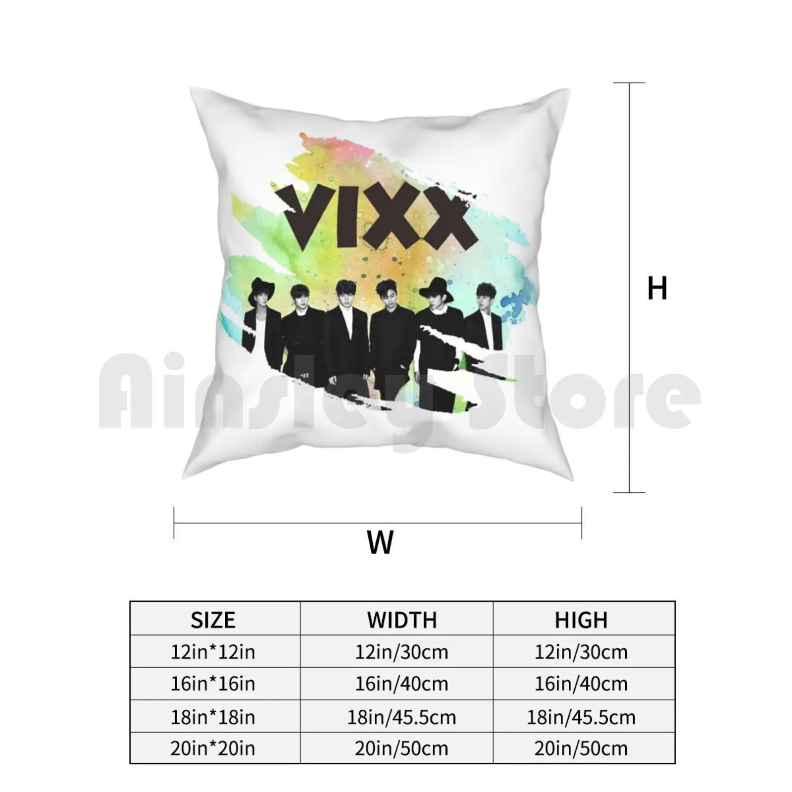 Подушка Vixx мягкая домашняя декоративная подушка с рисунком Kpop Hongbin Leo Hyuk Ken ложена