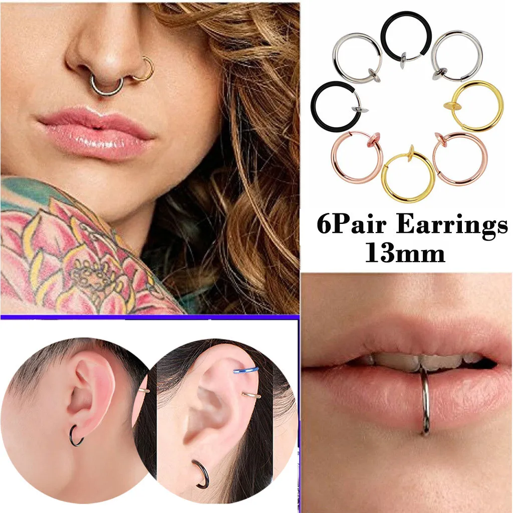 Выдвижные серьги не требующие пирсинга для мужчин и женщин хип-хоп из