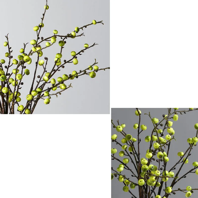 

Single simulation flower fork Begonia fruit living room dining table interior false flower decoration