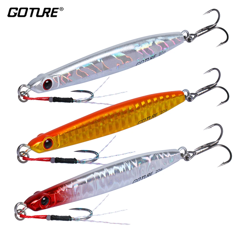 Goture 3 шт./компл. приманка для джиггинга с медленным зажимом 20 г 30 свинцовая