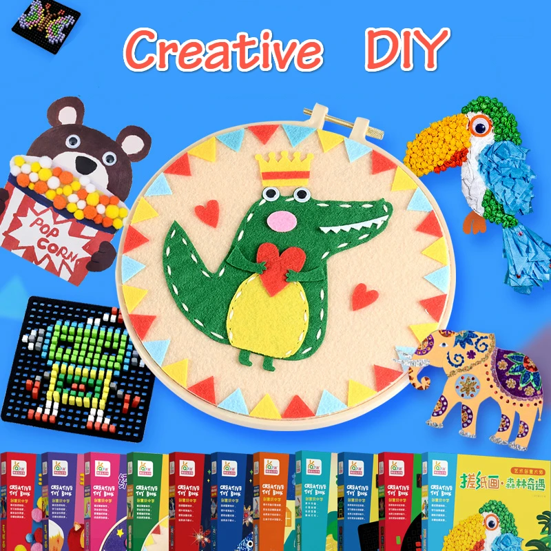 DIY творческие ремесла игрушки для детей нетканые войлочная бумага девочка ремесленный детский сад материал смешное искусство и ремесло детский подарок