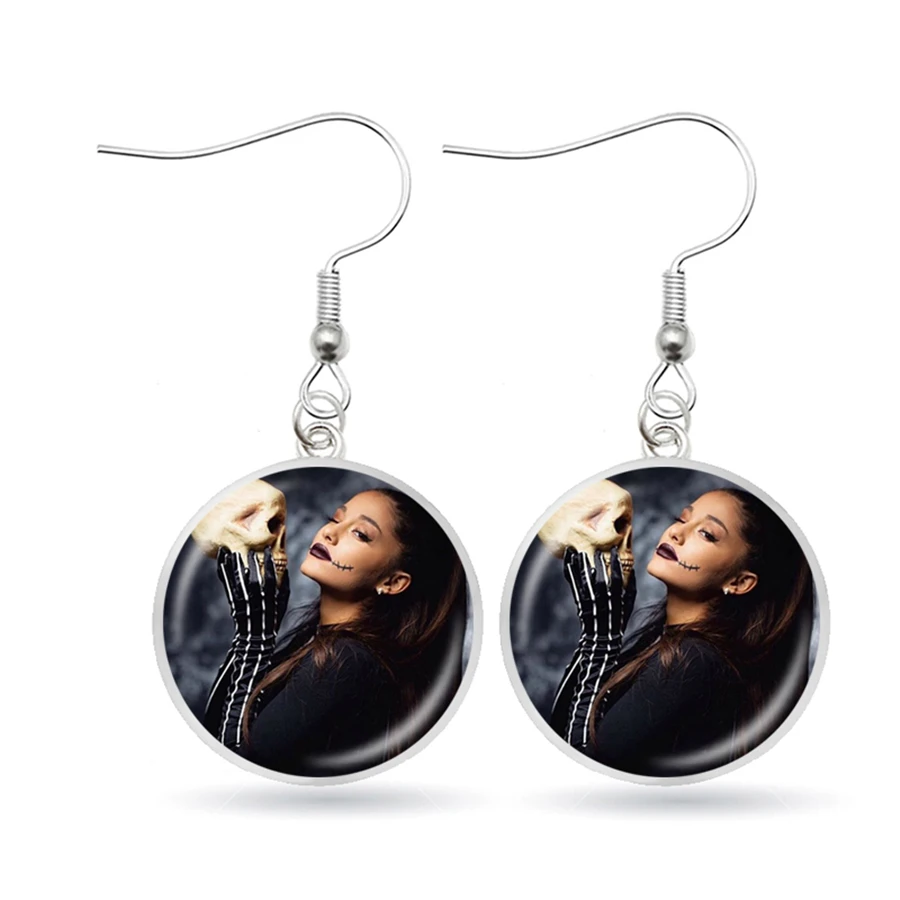 Серьги Ariana Grande 7 колец музыкальные фанаты сувениры искусство суперзвезды постер