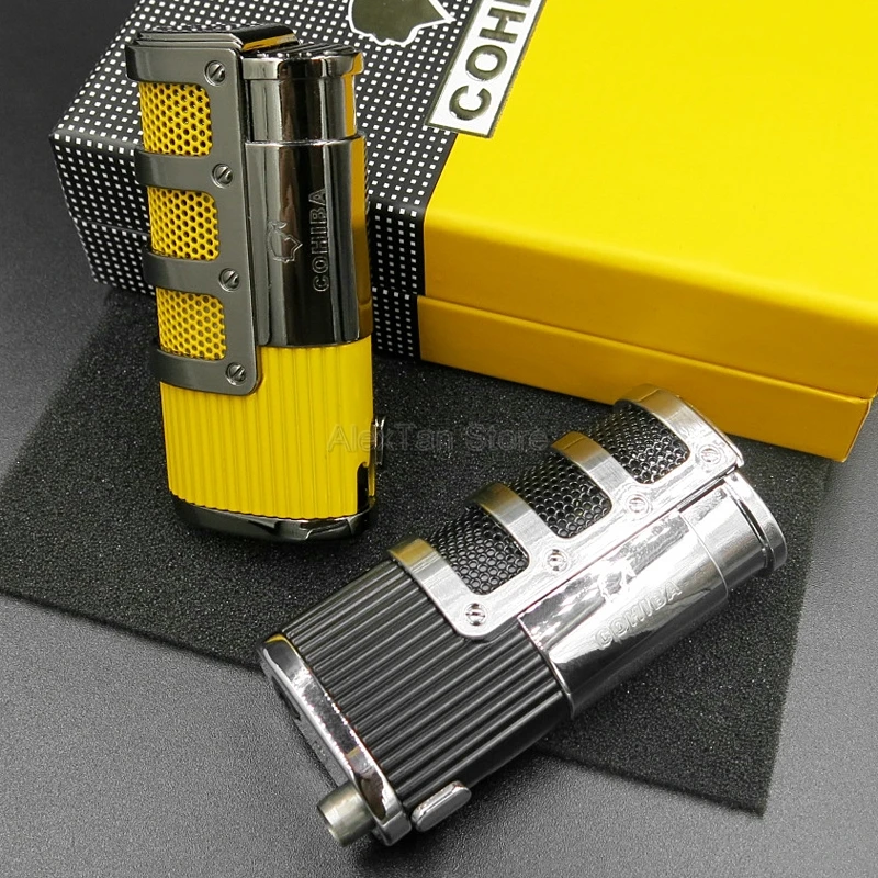 COHIBA элегантный Ветрозащитный сигары фонарь зажигалки многоразового