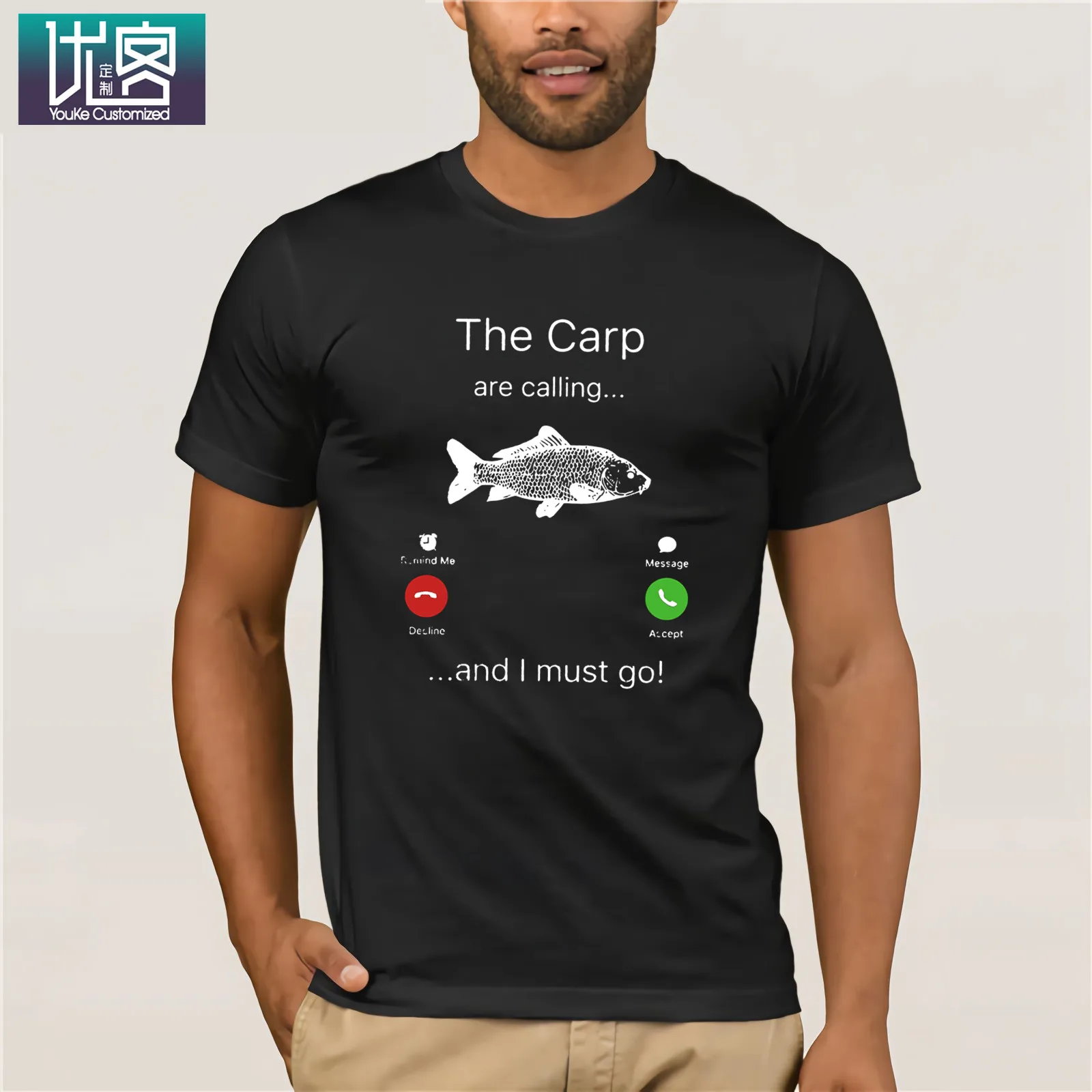 Футболка с надписью Carp call Must Go Herre Champiom футболка Winner Tee Мужская брендовая одежда