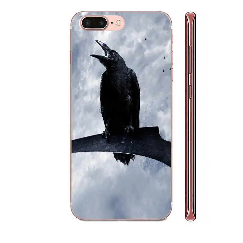 Мягкий чехол для Sony Xperia Z Z1 Z2 Z3 Z4 Z5 compact Mini M2 M4 M5 T3 E3 E5 XA XA1 XZ Premium Animal Bird Black Crow |